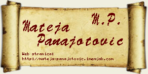 Mateja Panajotović vizit kartica